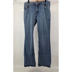 VTG Faded Glory Denim Jeans Womens 14T Bootcut Y2k 90s Thrashed Distressed Light